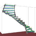 лестница PM Scale с прямымим косоурами, модель Infinity